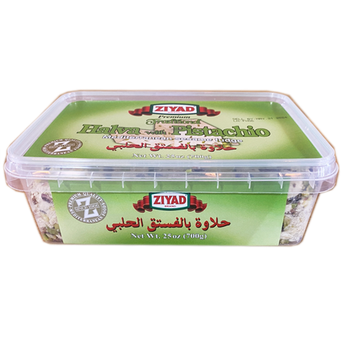 Ziyad Pistachio Halva - 1.54 Lb Delicious Sesame Dessert with Crispy Texture